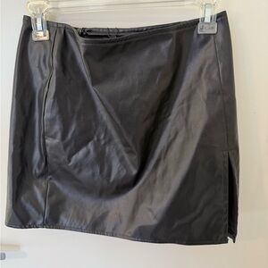 Fashion Nova Pleather slit thigh mini skirt